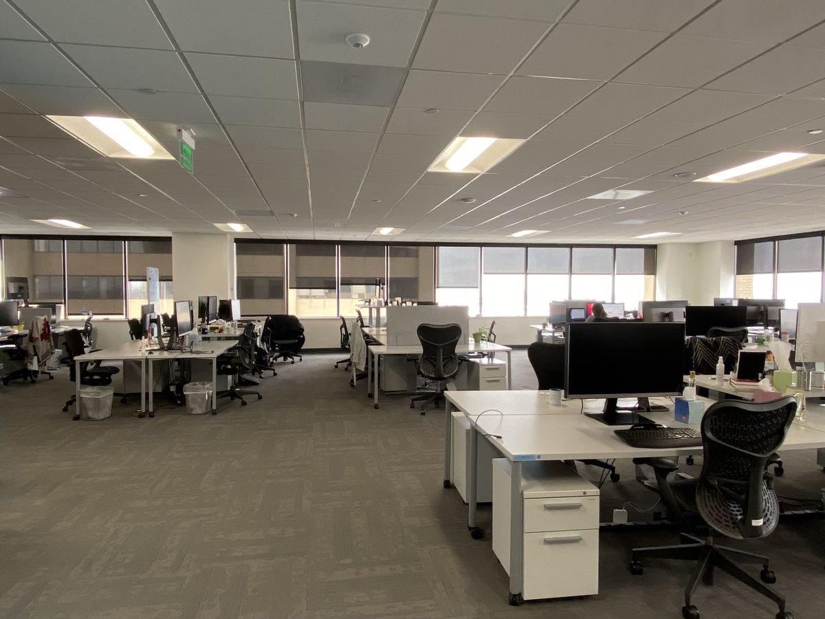 Spotless commercial office after cleaning